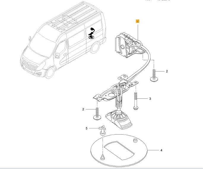 Wyciągarka koła zapasowego Opel Movano B